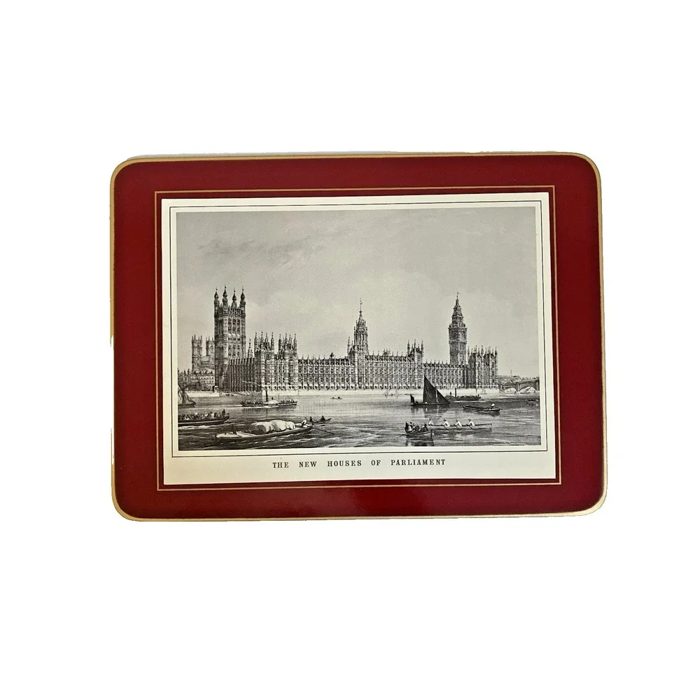 Set of 6 Clover Leaf Table Place Mats Old Views of London Cork‎ 11.25